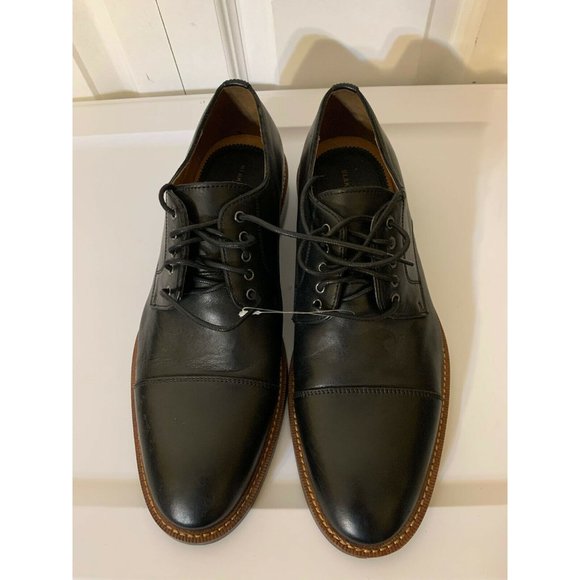 Blake McKay Men\'s Sz 8.5 Cap Toe Oxford‎ Black Dress Shoe